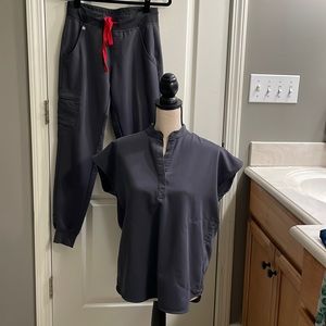 Figs scrubs charcoal color